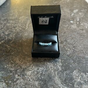 Amethyst Eternity Band in Sterling Silver and Blue Topaz 💍